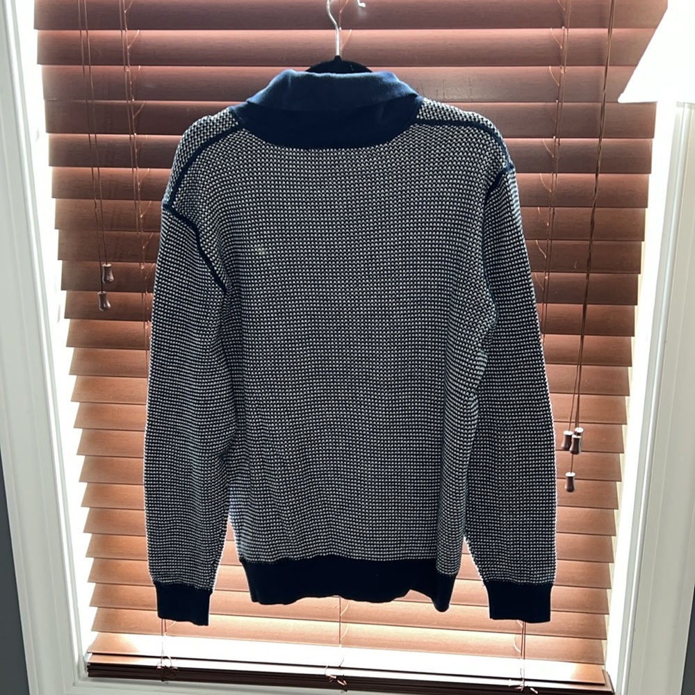 Men’s Express blue and white long sleeve sweater - Picture 3 of 4